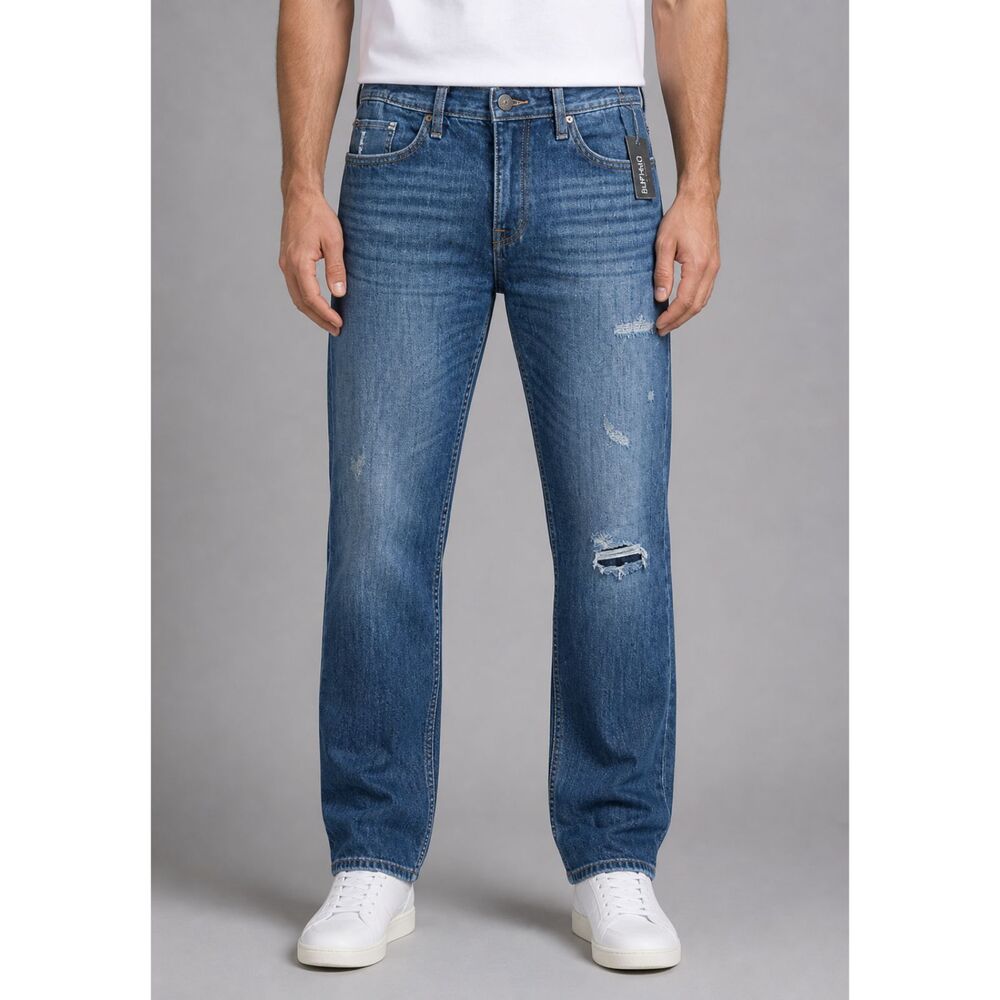 Buffalo Driven-X Straight Leg Distressed Jeans 32